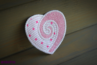 Srdíčkové - Bílé puntíkový s růžovou II